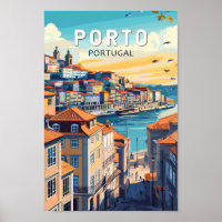 Porto Portugal Reisen Kunst Vintag