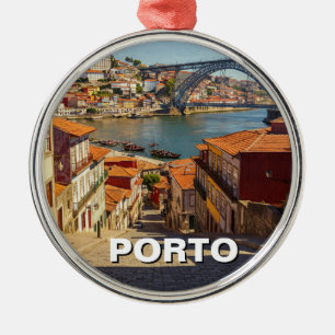 Porto Portugal Travel Ornament Aus Metall
