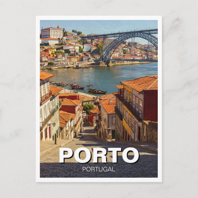 Porto Portugal Travel Postkarte (Vorderseite)