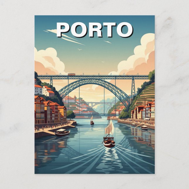 Porto River Cruise Portugal Reisen Postkarte (Vorderseite)