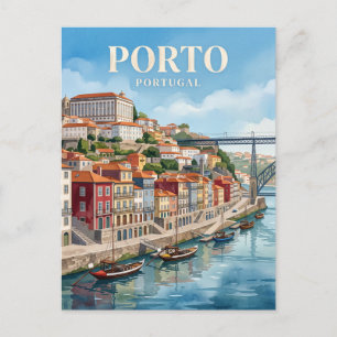 Porto Riverside Portugal Postkarte