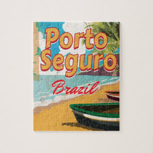 Porto Seguro Brasilien Urlaubs Poster Puzzle