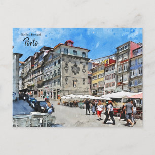 Porto Straßen Portugal Postkarte
