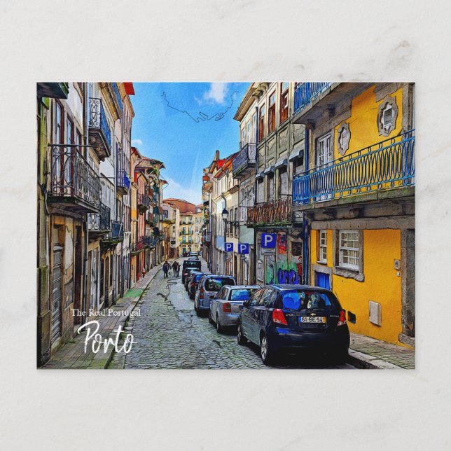 Porto Streets Portugal Postkarte (Vorderseite)
