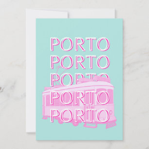 Porto Travel Art, Portugal Art Reisen Feiertagskarte