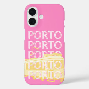 Porto Travel Art, Portugal, Pink iPhone 16 Hülle