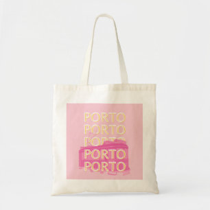 Porto Travel Art, Portugal, Pink, Preppy Tragetasche