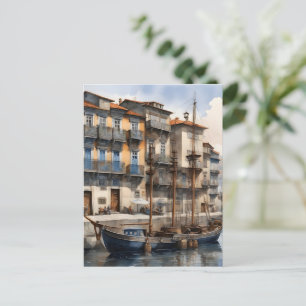 Porto Wasserfarbe Postkarte