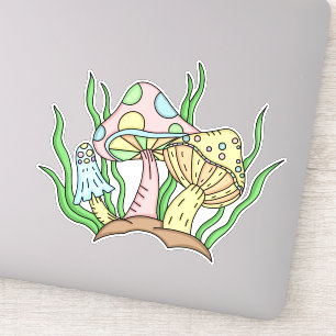 Portobello Mushroom Niedlich Pastell Aufkleber