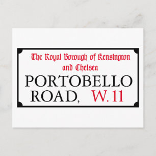 Portobello Road, London Street Sign Postkarte