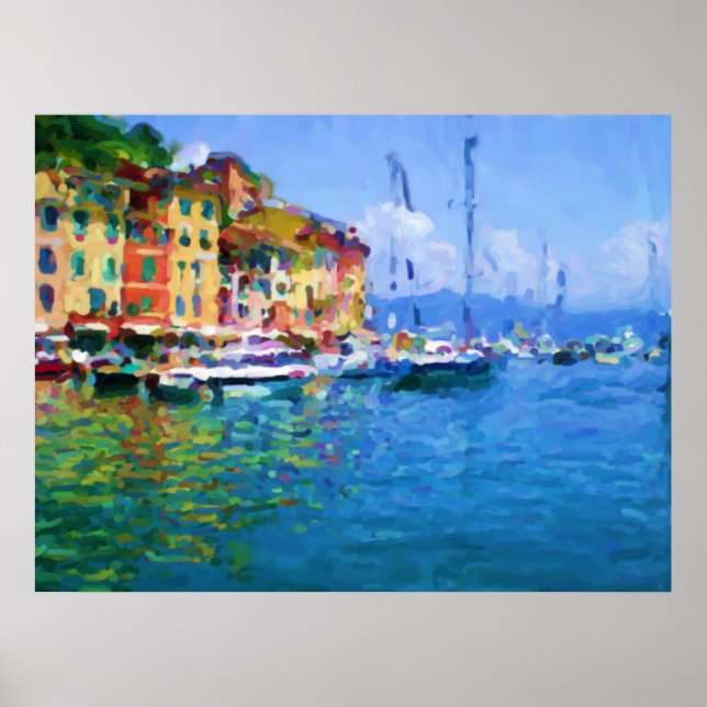 Portofino Hafen Poster (Vorne)