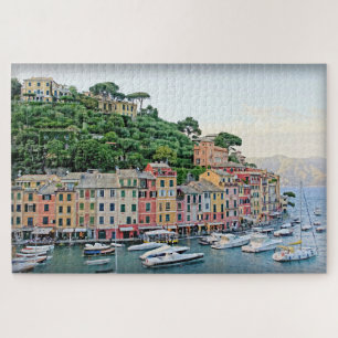 Portofino Hafen - Sommer in Italien - 20x30 Zoll Puzzle