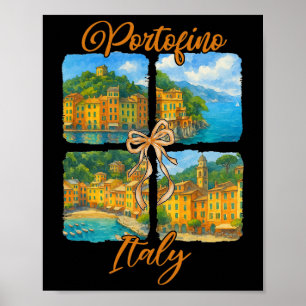 Portofino Italien Reisend Reise Kokette Portofino  Poster