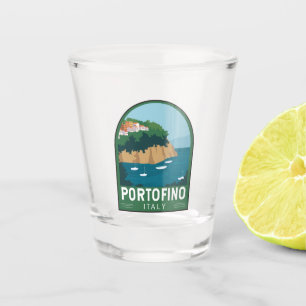 Portofino Italien Retro-Reise Kunst Vintage Schnapsglas