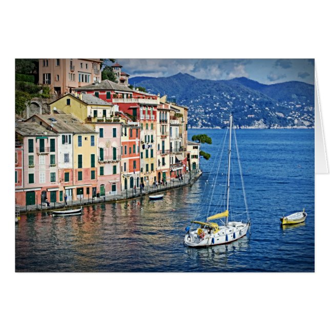 Portofino und die italienische Riviera Card (Vorderseite (Horizontal))
