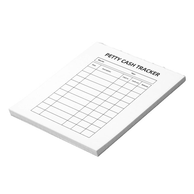Portokassen-Tracker-Notizblock Notizblock (Rotiert)
