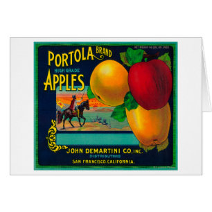 Portola Apple Kisten-Aufkleber