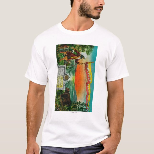 Portola Festival-Anzeige (Forscher) T-Shirt (Vorderseite)