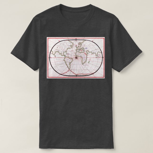 Portolan atlas of the Mediterranean Sea western Eu T-Shirt (Design vorne)
