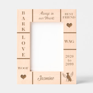 Portrait 12x18 Pet Memorial Angel Dog Jahr Geätzte Rahmen