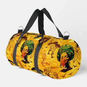 Portrait afrikanischer Frauen mit Sonnenuntergang Duffle Bag