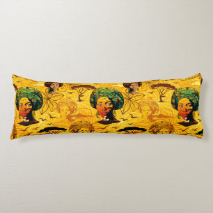 Portrait afrikanischer Frauen mit Sonnenuntergang Seitenschläferkissen