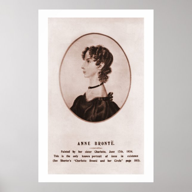 Portrait Anne Brontë (Sepia) Poster (Vorne)