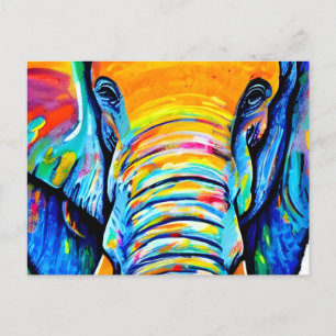 Portrait Art Elephant Postkarte