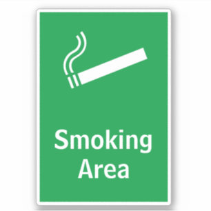 Portrait-Aufkleber für Rauchzone Aufkleber