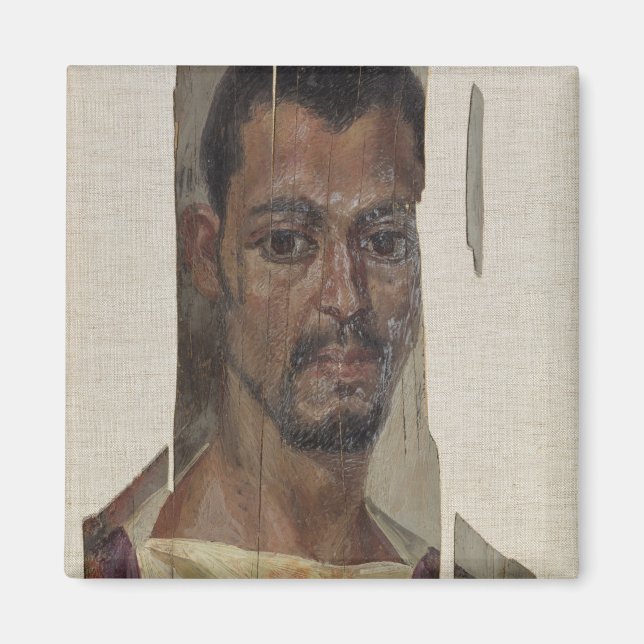 Portrait aus Fayum (enaustisches Wachs auf Holz) Magnet (Vorne)