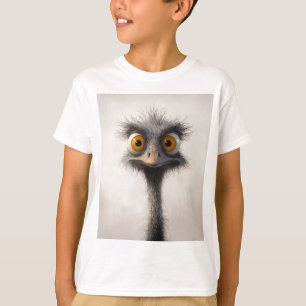 Portrait aus Mit Augen StraußenCartoon T-Shirt