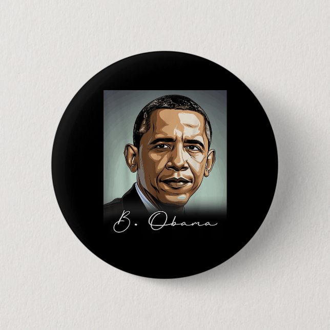 Portrait Barack Obama Präsident Patriotic Button (Vorderseite)