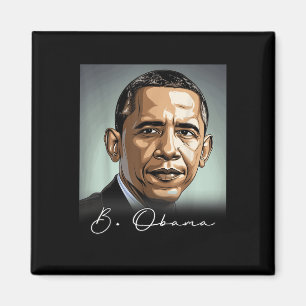 Portrait Barack Obama Präsident Patriotic Magnet