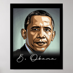 Portrait Barack Obama Präsident Patriotic Poster