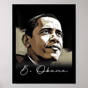 Portrait Barack Obama Präsident Patriotic Poster