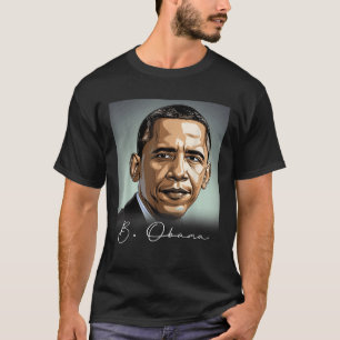 Portrait Barack Obama Präsident Patriotic T-Shirt