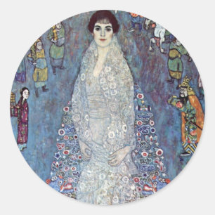Portrait Baroness Elisabeth Bacchofen Echt, Klimt Runder Aufkleber