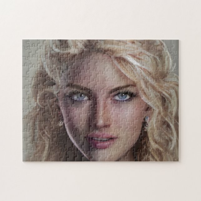 Portrait Blonde Smile Young Woman Puzzle (Horizontal)