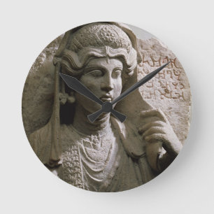 Portrait bust tomb relief, Roman, c.2nd/3rd centur Runde Wanduhr