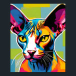 Portrait Cat Sphynx Pop Poster<br><div class="desc">Portrait Cat Sphynx Pop</div>