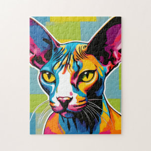 Portrait Cat Sphynx Pop Puzzle