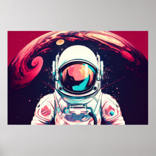 Portrait "Character Space Astronaut" Poster