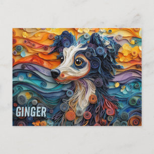 Portrait "Chinesisch entworfenes Papier-Quilling-A Postkarte