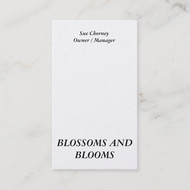 PORTRAIT CUSTOMIZABLE GESCHÄFTSKARTEN VISITENKARTE (Vorderseite)