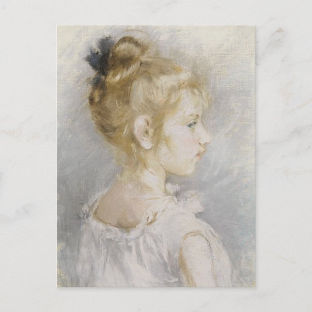 Portrait de Blanche Pontillon | Berthe Morisot Postkarte (Vorderseite)