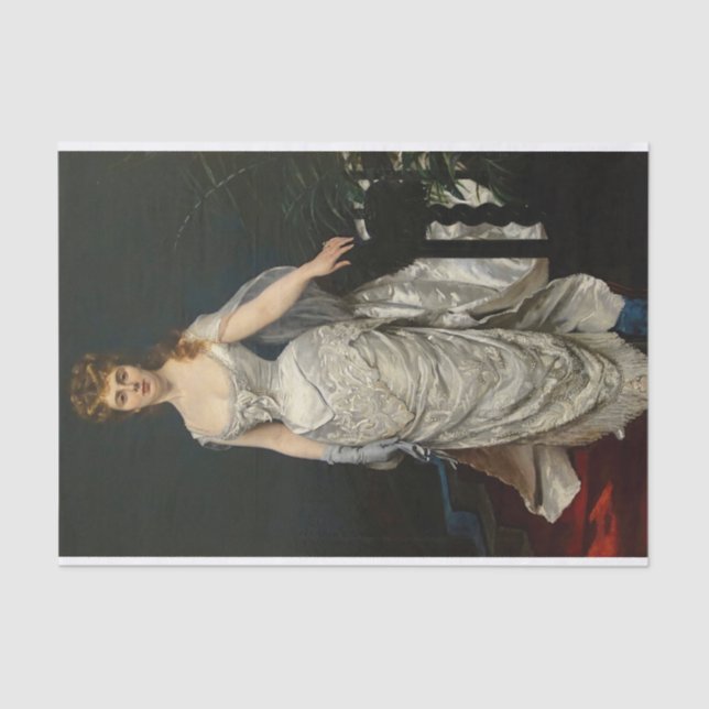 Portrait de Mademoiselle X von Marquise Anforti Seidenpapier (Vorderseite)