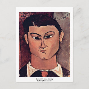Portrait de Moise Kiesling von Modigliani Amedeo Postkarte