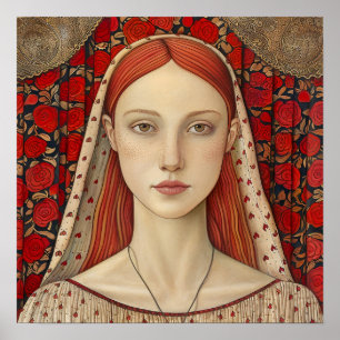 Portrait Decorative Frauen Kunst drucken Poster