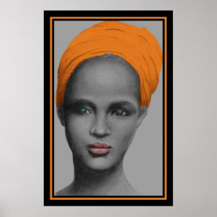 Portrait der Afrikanerin Poster