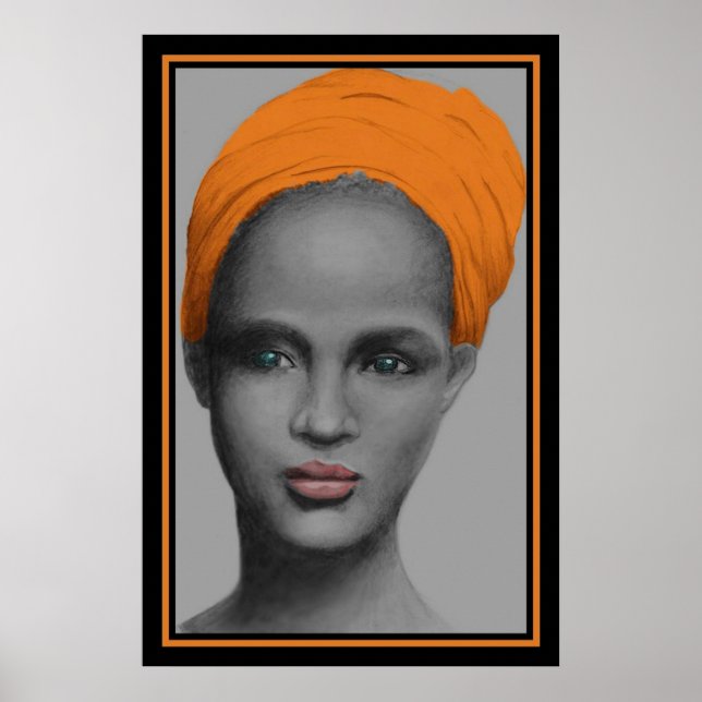 Portrait der Afrikanerin Poster (Vorne)